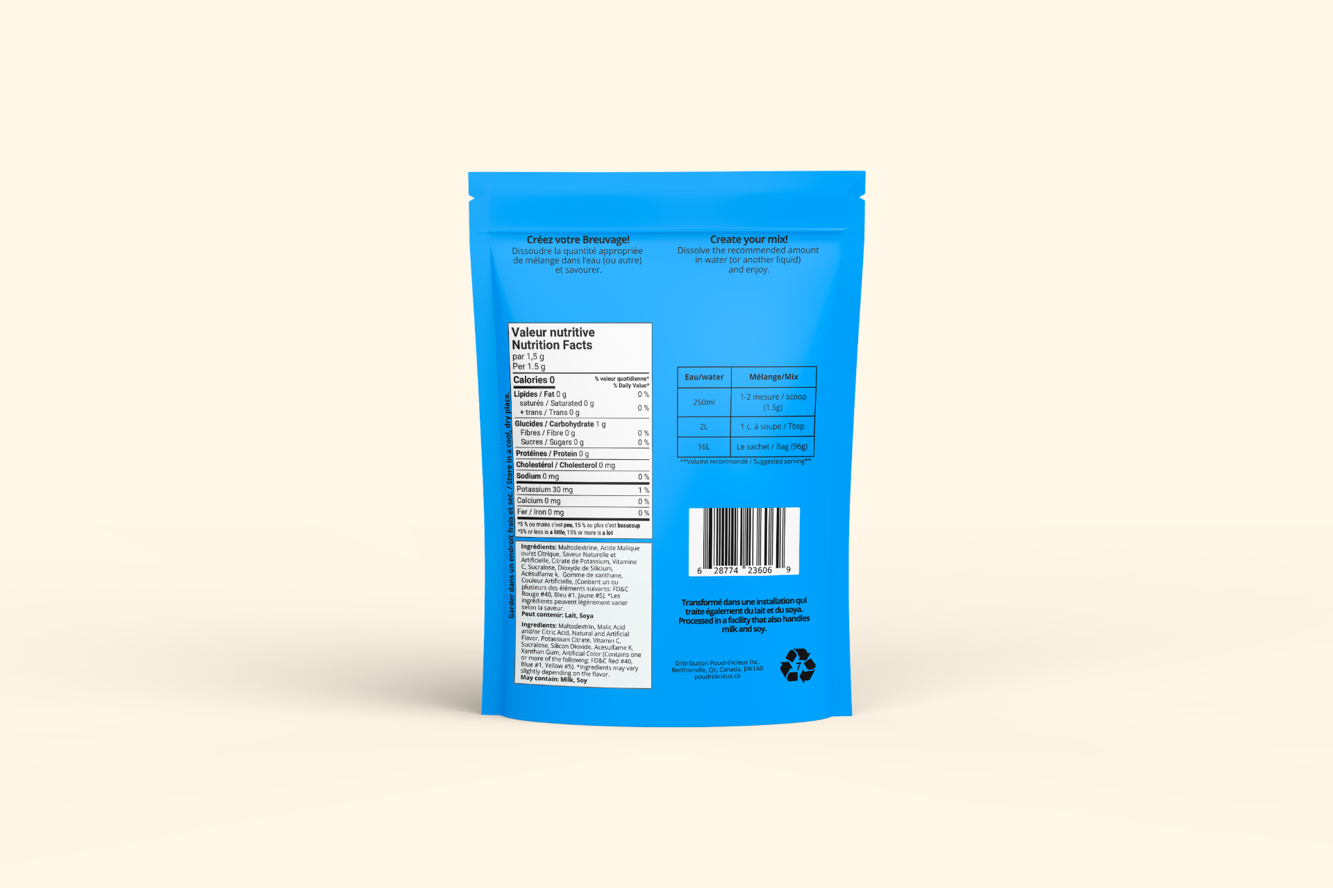 Framboise Bleue — verso