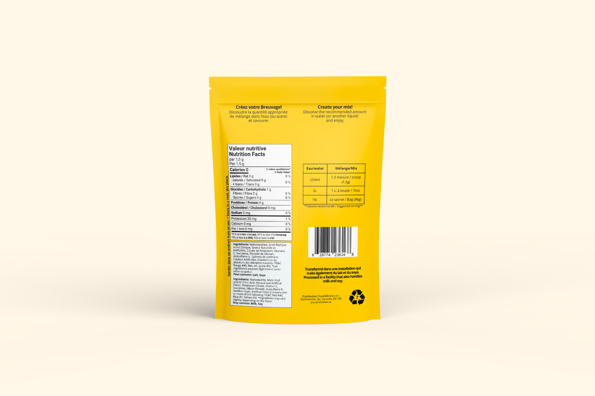 Mélange à boisson — Limonade — verso
