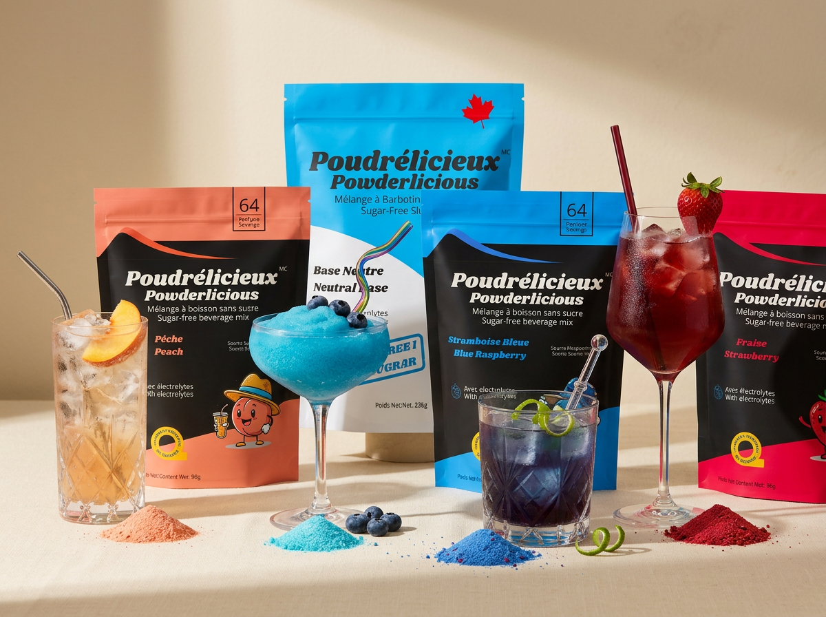 Sélection de poudres alimentaires premium Poudrélicieux